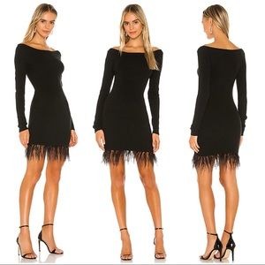 $188 LOVERS + FRIENDS FEATHER DRESS LPA MAJORELLE FOR LOVE LEMONS STONE COLD FOX